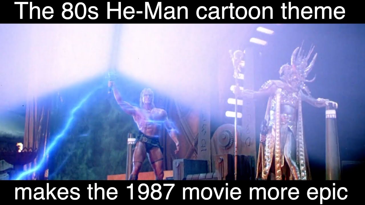 The 80s He-Man cartoon theme makes the 1987 Masters of the Universe movie more epic