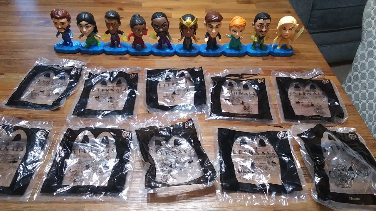 ALL 10 MARVEL ETERNALS MCDONALDS HAPPY MEAL TOYS 2021