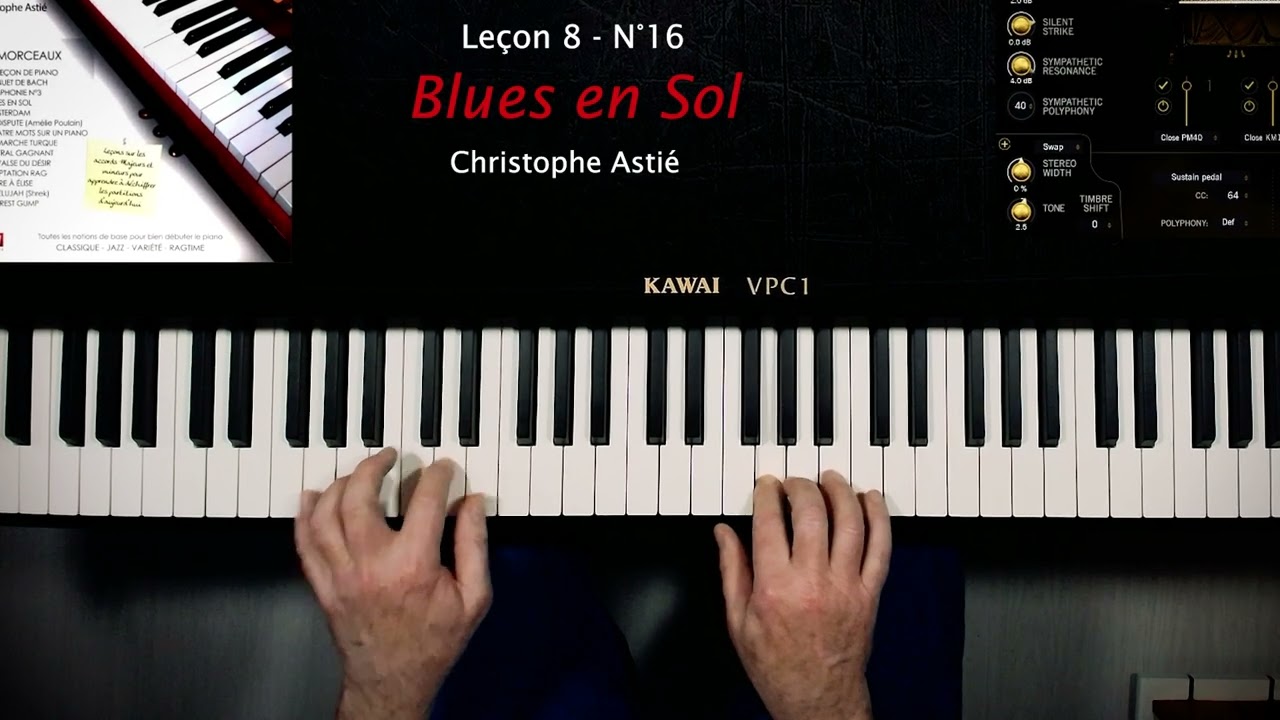 Blues en Sol -  J'apprends le piano tout simplement - Volume 1
