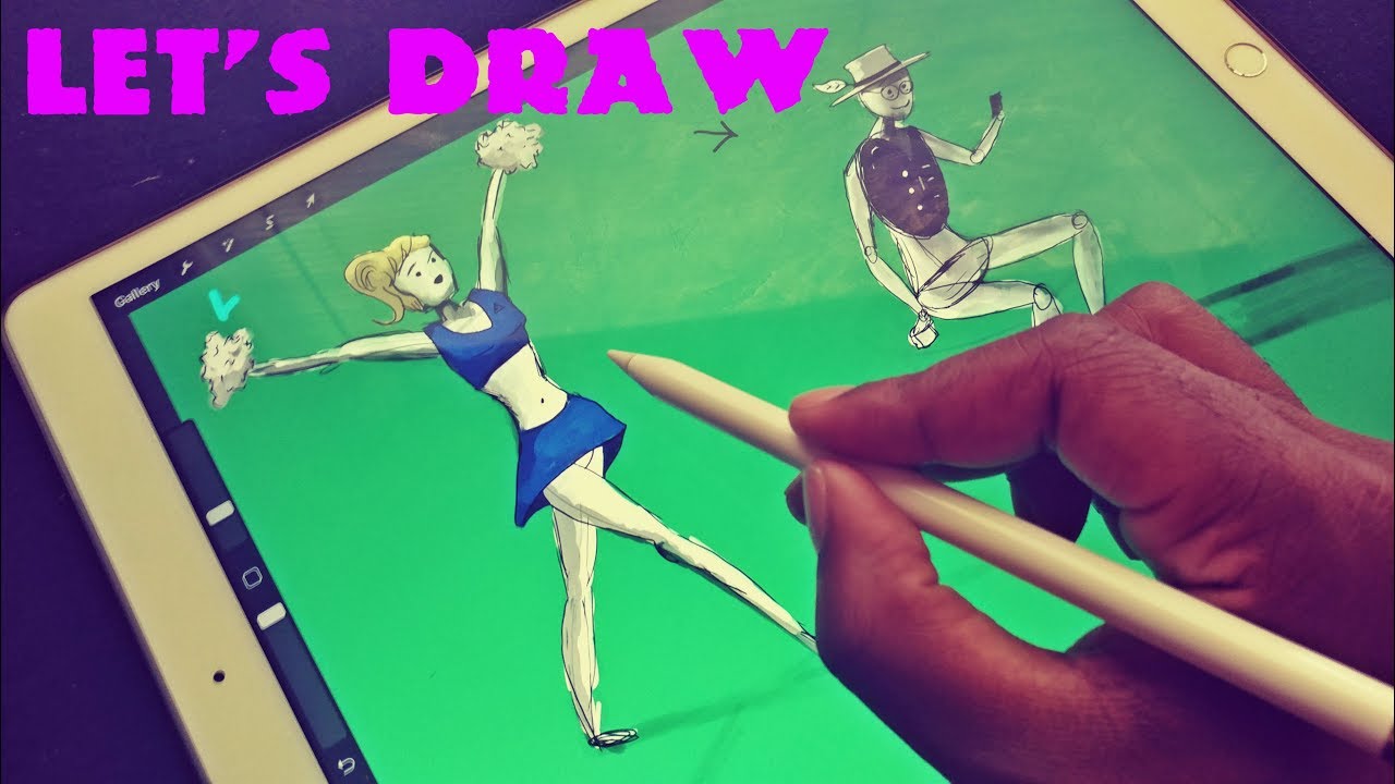 How-to draw poses on an iPad Pro in procreate 4.1✍️🤯😀