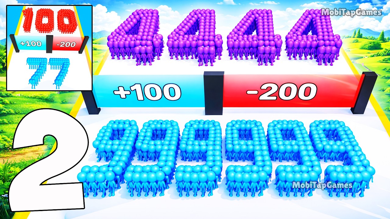 🔢 Crowd Number Run 3D - Gameplay Walkthrough Part 2 - Fight With Numbers (iOS, Android)