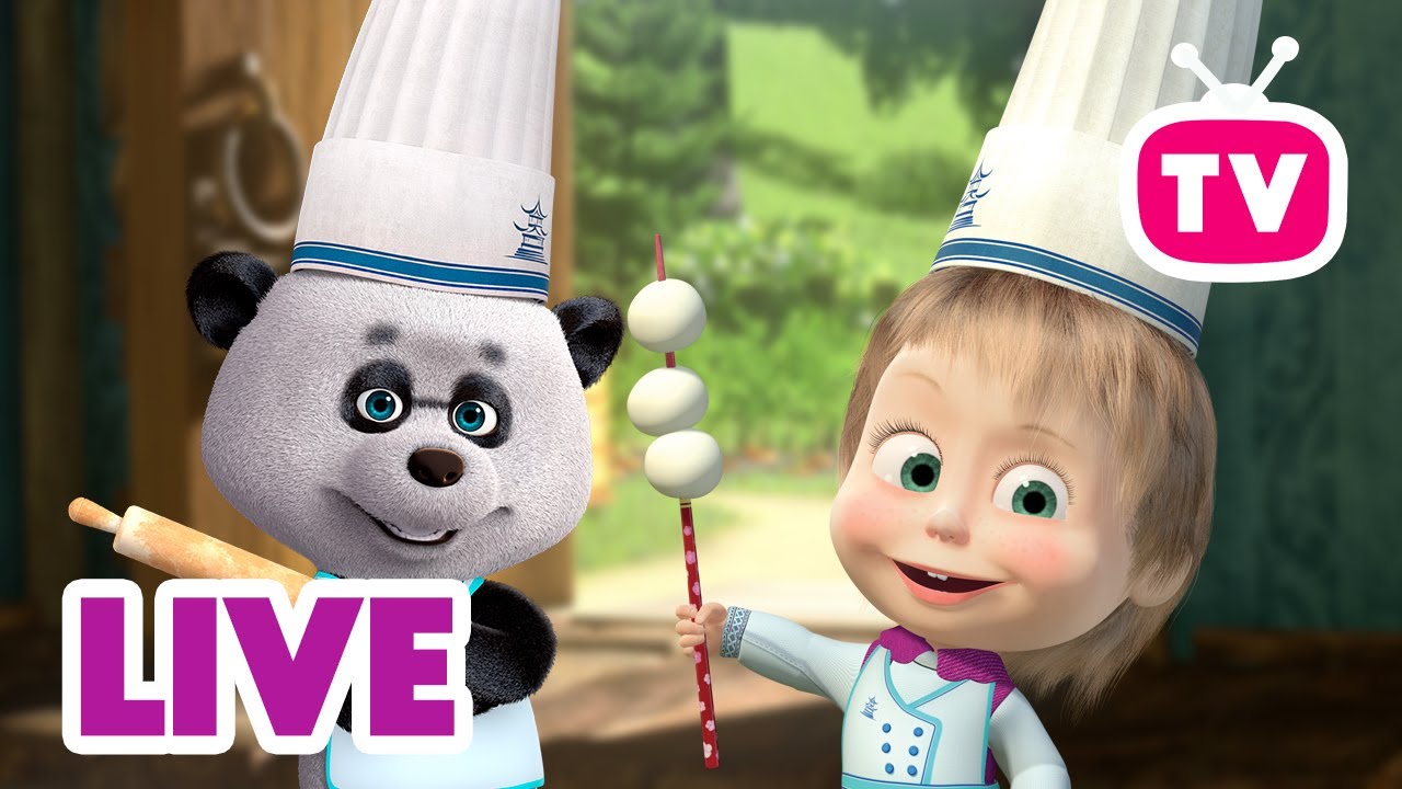 🔴 LIVE! Masha ja Karhu 🤤🥐 Lounasaika! 📺 TV:lle 📺 Masha and the Bear 👧🐻