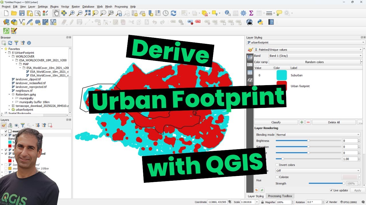 Derive Urban Footprint with QGIS