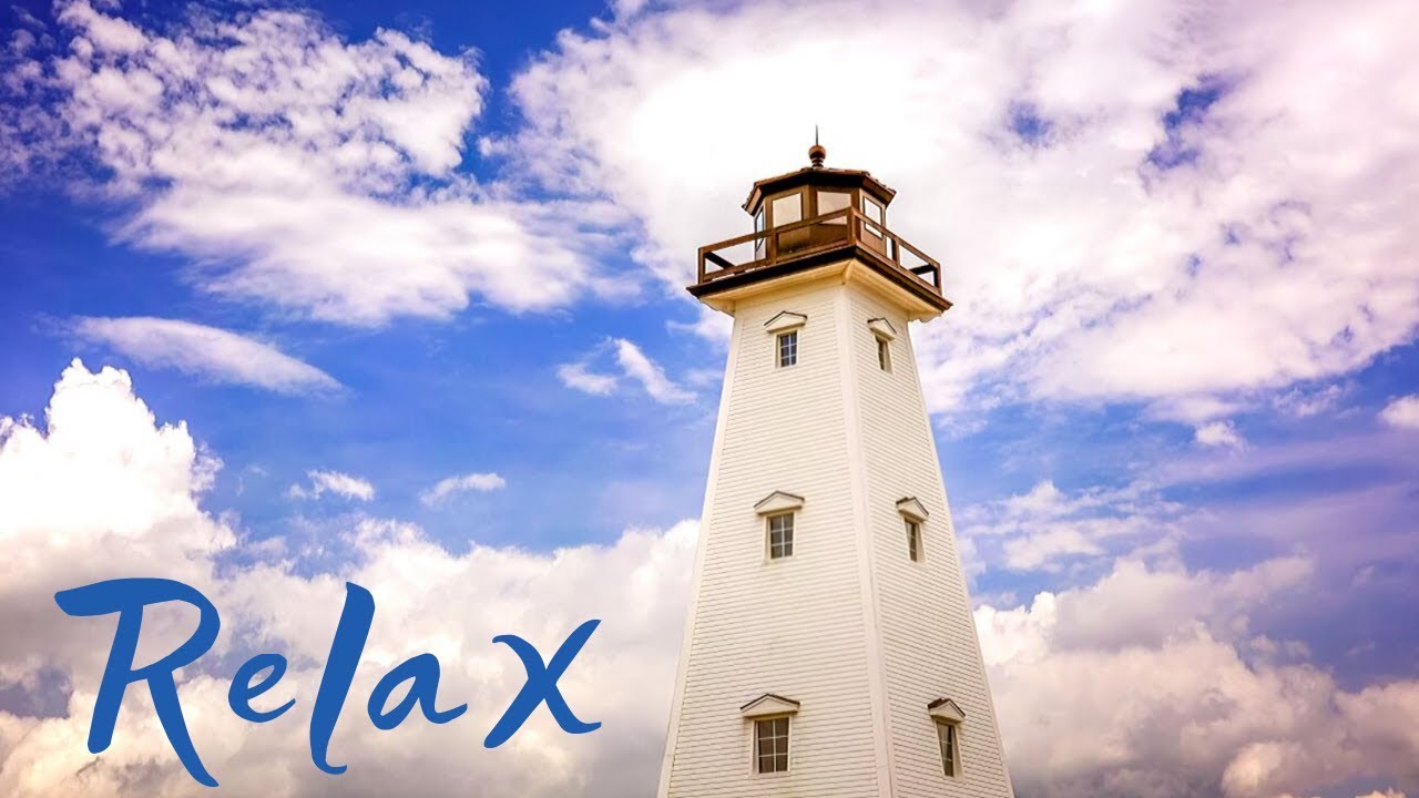 4K Calming Seas - Lighthouse and Ocean Waves, Nature Sounds, Relaxation, Meditation, Reading, Sleep