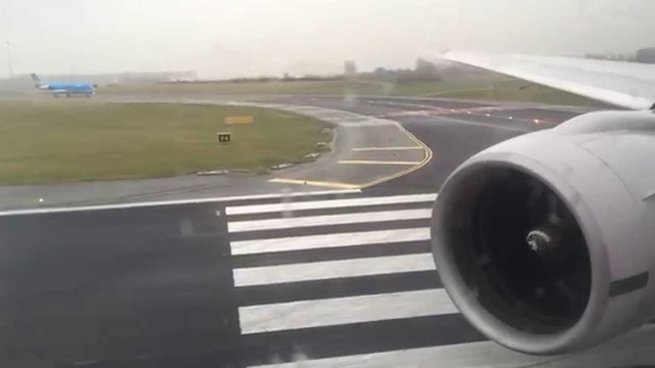 United 777-200 GE90 Takeoff // Flight 59 AMS-IAH (Amsterdam-Houston)