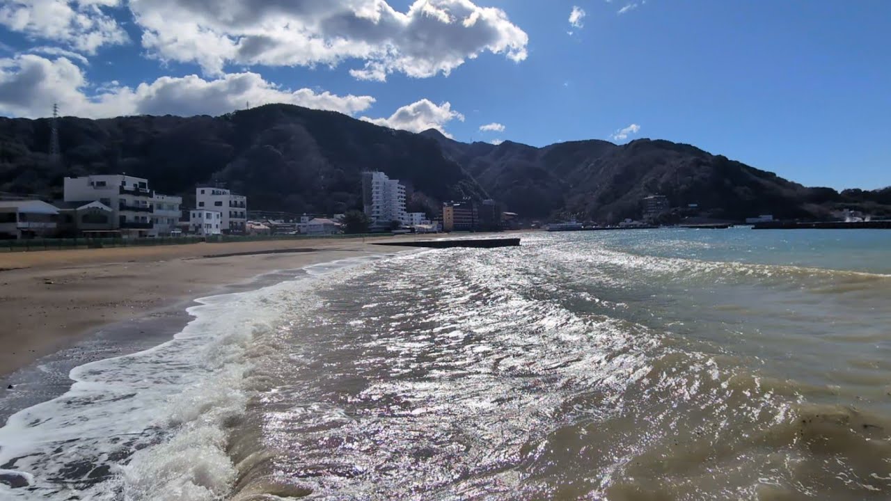【静岡(神奈川)シリーズ 】伊豆市の土肥桜が有名な松原公園の海岸を散策しました🌊