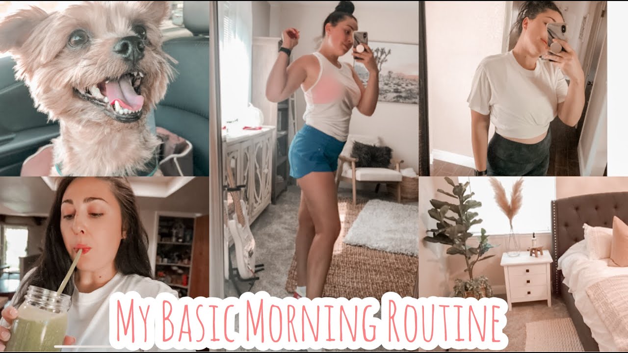 My Every Morning BASIC Routine + Mint Chip Protein Smoothie Recipe!