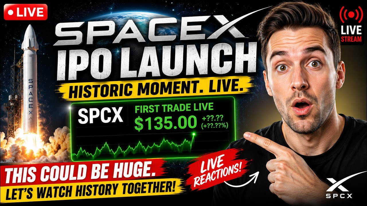 Space Stock Mania LIVE : SpaceX IPO Day Reaction 🚀 #spacexipo