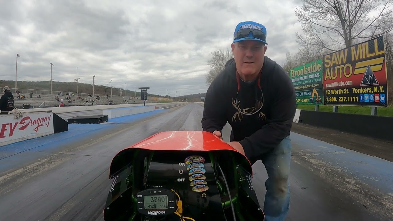 Hudson first  shakedown pass 7.90 Junior dragster