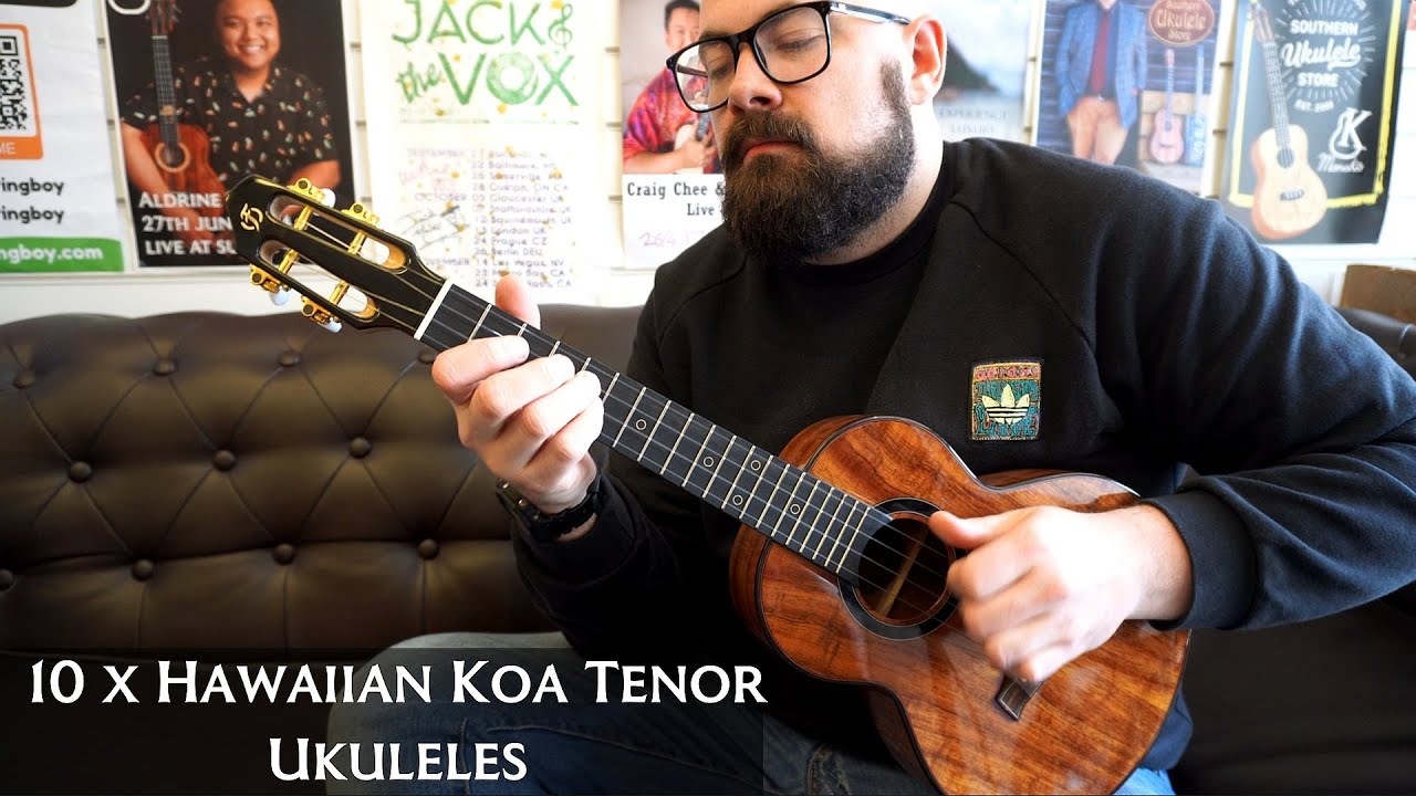 10 x Hawaiian Koa Tenor Ukuleles Compared (Kanile'a, AnueNue, Ohana and more)