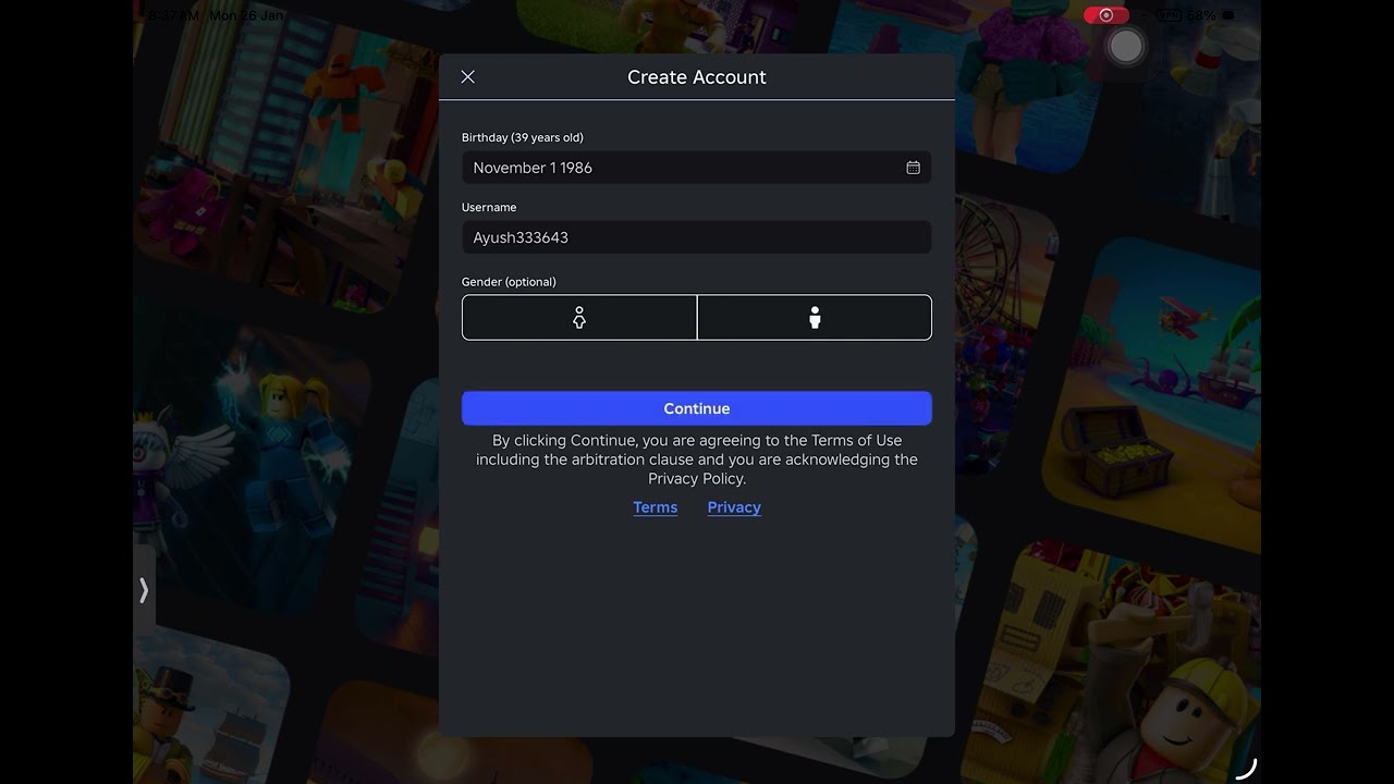 How to make acc in roblox and email