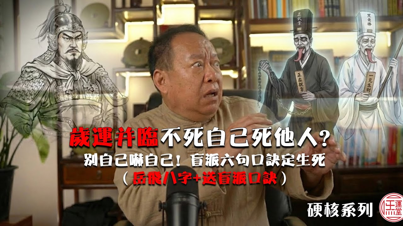 歲運並臨不死自己死他人？別自己嚇自己！盲派六句口訣定生死（嶽飛八字+送盲派口訣）！