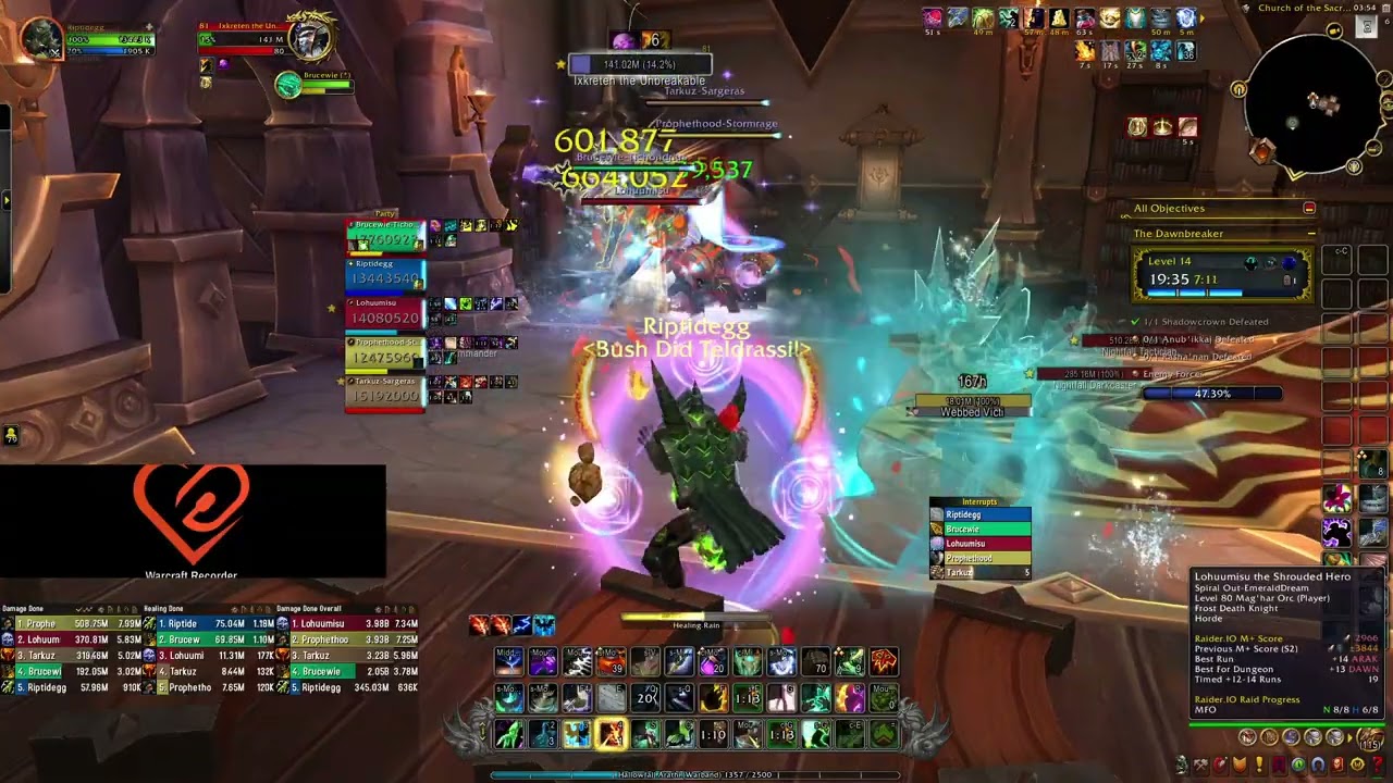 Mythic+ | Farseer Resto Shaman | The Dawnbreaker +14 | TWW Season 3