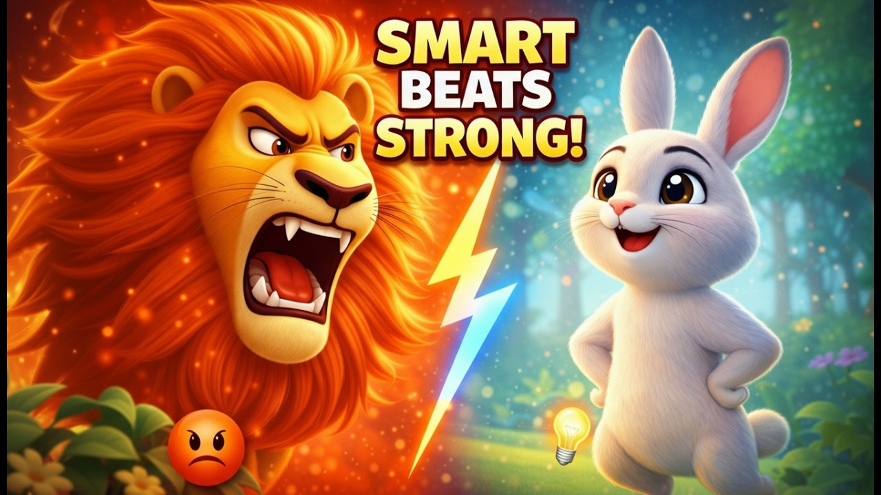 The Lion and the Hare Song | Clever Bunny Story Song for Kids | Moral Story for Children