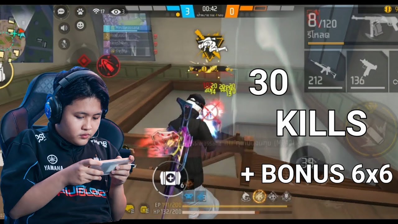 BRU WASSANA 30 KILLS FULL LIVE FREE FIRE CS RANK 