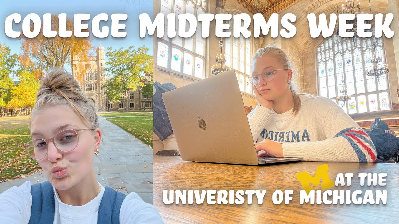 COLLEGE MIDTERMS WEEK VLOG 📖 writing papers, study with me | The University of Michigan