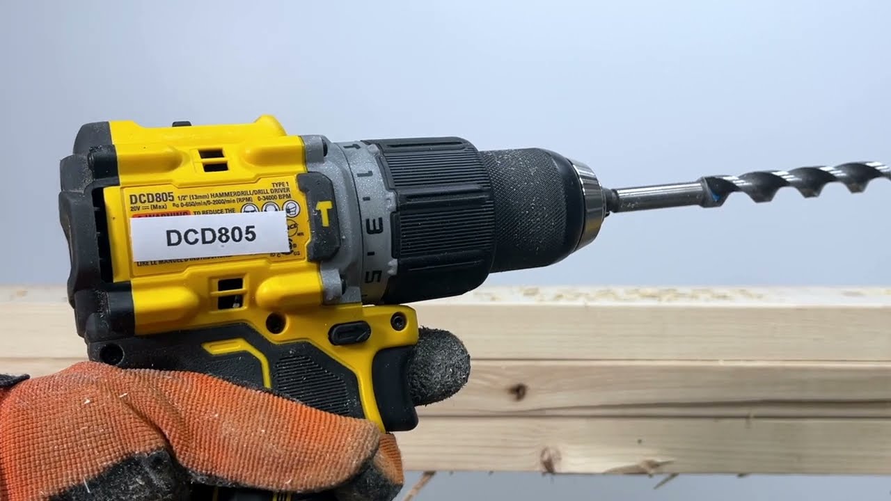 Dewalt DCD805 Drilling Speed Test Results