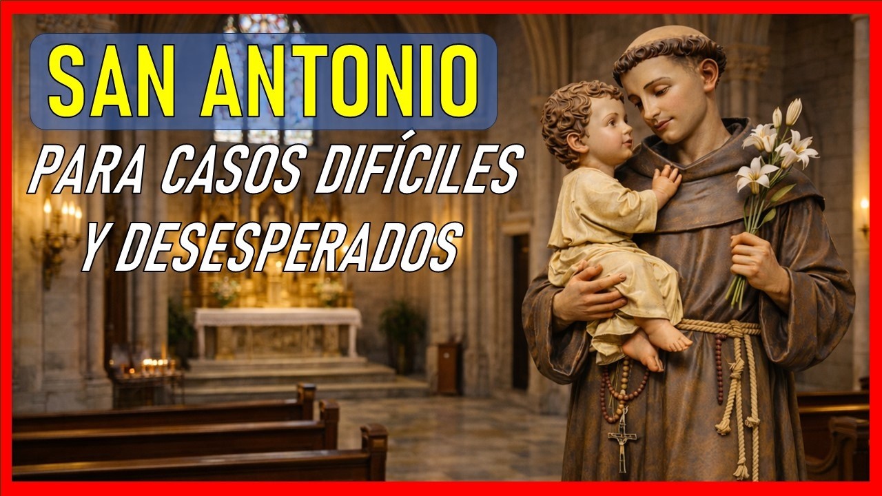 ORACIÓN FUERTE A SAN ANTONIO POR LOS CASOS DIFÍCILES Y DESESPERADOS #sanantoniodepadua #fe