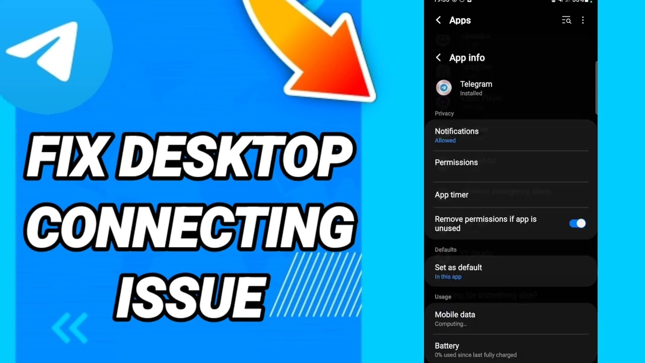 How to fix desktop connecting issue On Telegram