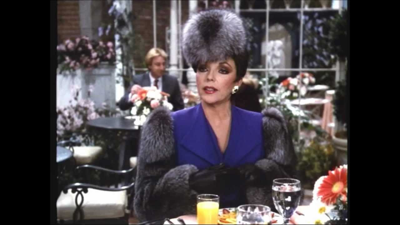 Joan Collins. What did she wear on Dynasty season 7?