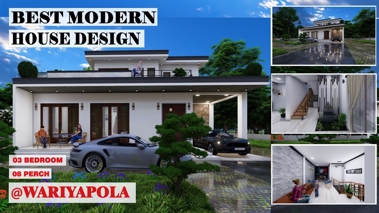 House Design | 03 Bedroom | 08 Perch | @Wariyapola Sri Lanka | Box type House | Modern House