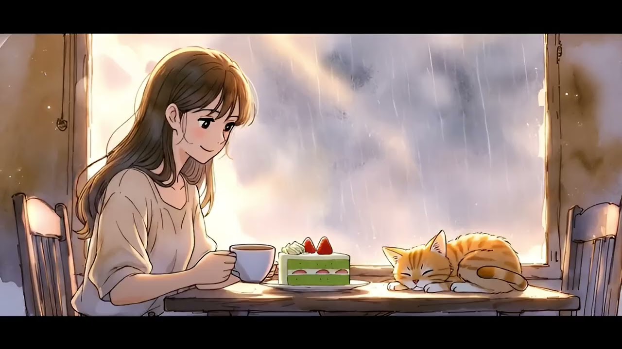 Momento aconchegante dia de chuva