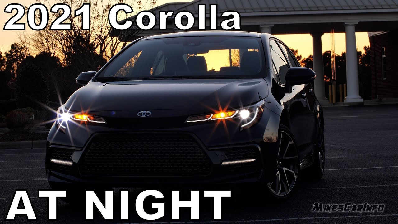 👉 НОЧЬЮ: Toyota Corolla 2021 года — обзор внутреннего и внешнего освещения + ночное вождение