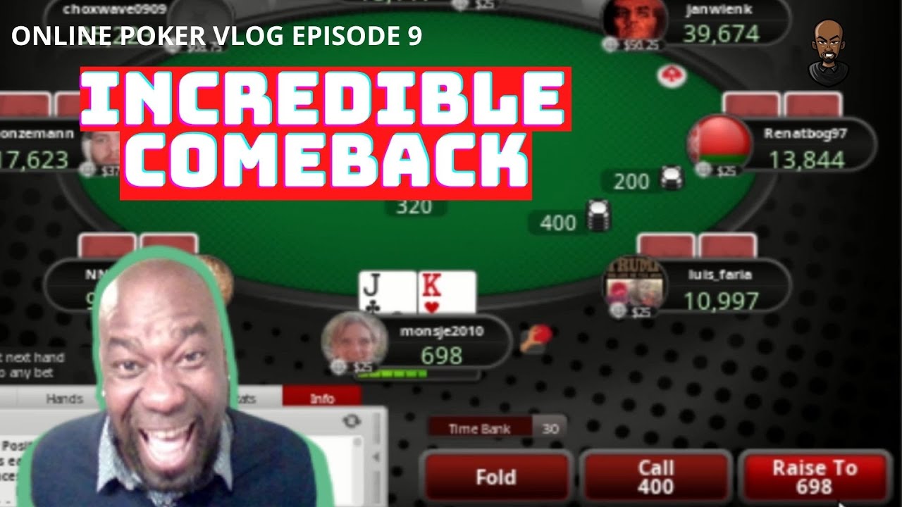 Incredible Comeback| Pokerstars online poker vlog# ep. 9