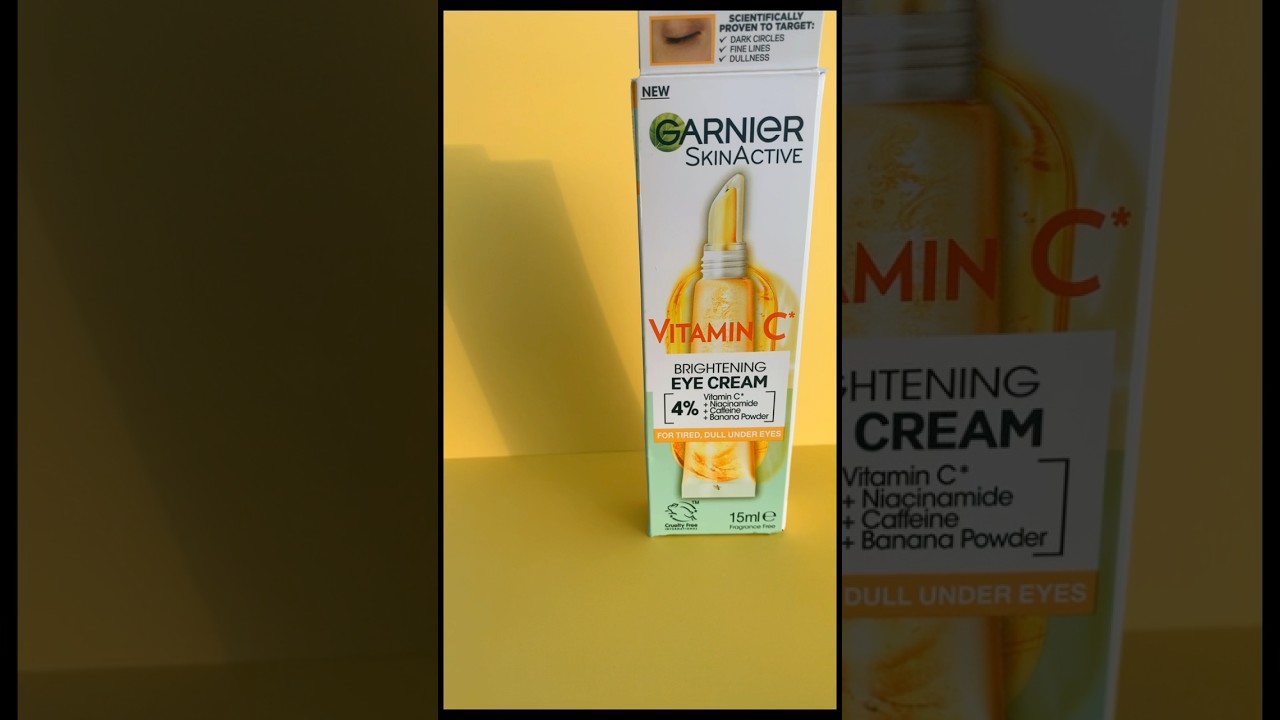*NEW Garnier Skin Active Vitamin C Brightening Eye Cream Unboxing & Review #new