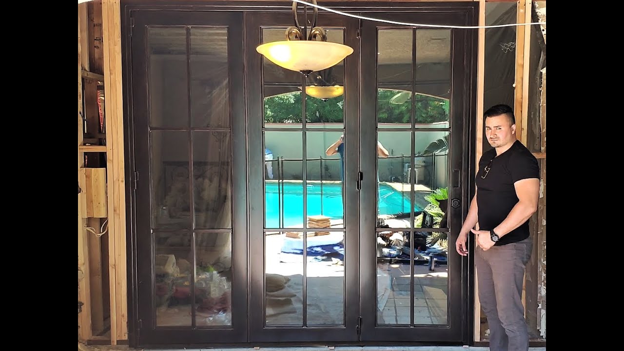 Patio Folding Glass Door Custom-Made with an Antique Look in Beverly Hills