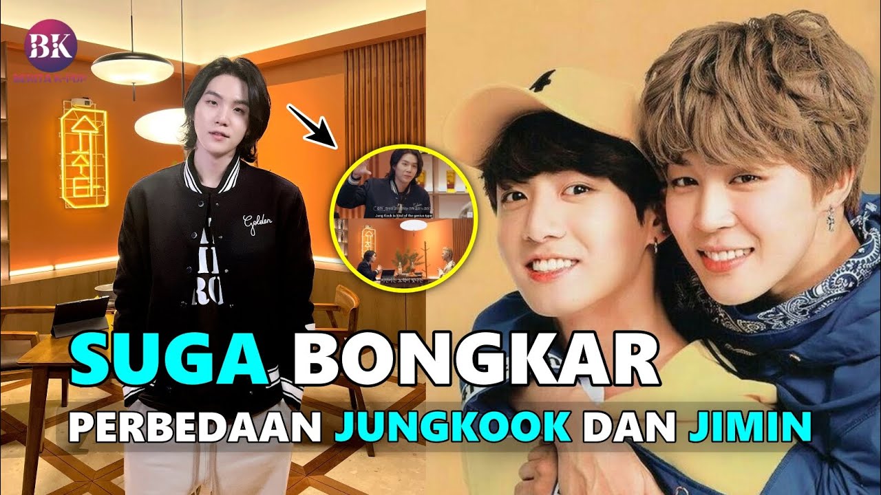 Suga BTS Bongkar Perbedaan Mencolok Jungkook Dan Jimin !!