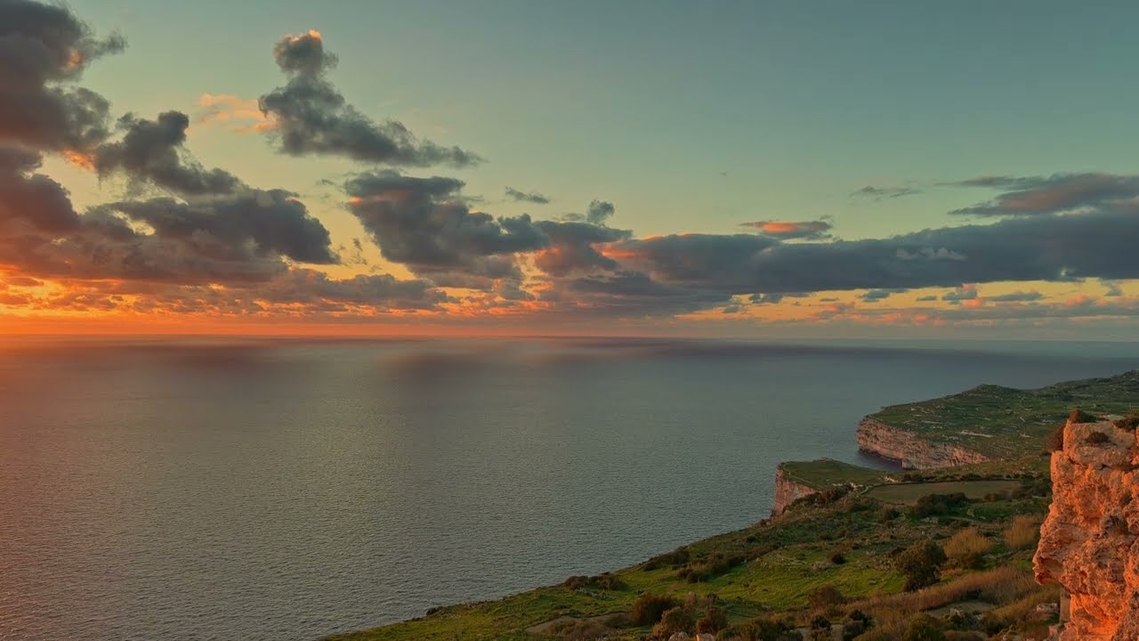 🧘 Peaceful Winter Ambiance & Deep Relaxing Meditation Video from Dingli Cliffs, Malta