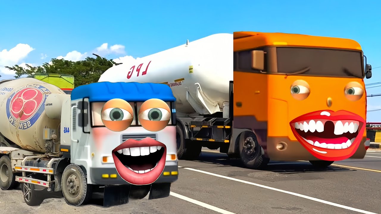 Wow Markas Bus Telolet Basuri, Truk Oleng Joget, Truk Pertamina, Truk Molen Mirip Frank Jadi Tayo