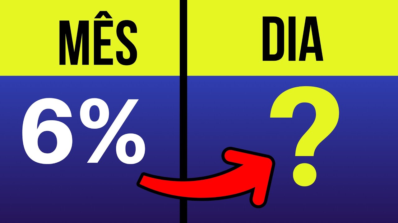 Converter taxa MENSAL para DIÁRIA -  Fácil e Objetivo!