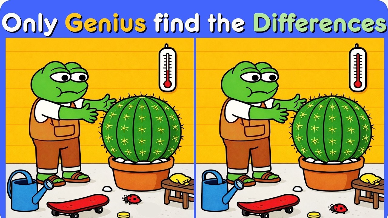 GENIUS Brain Test: Find All 5 Differences in These Puzzles!