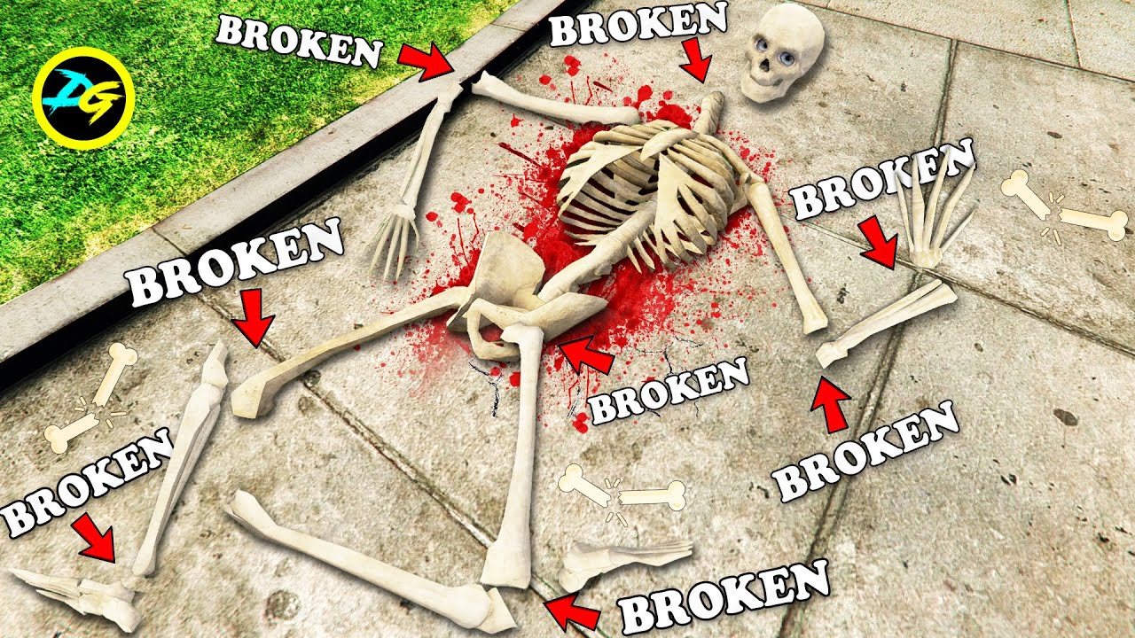 Breaking EVERY BONE As SKELETON in GTA 5