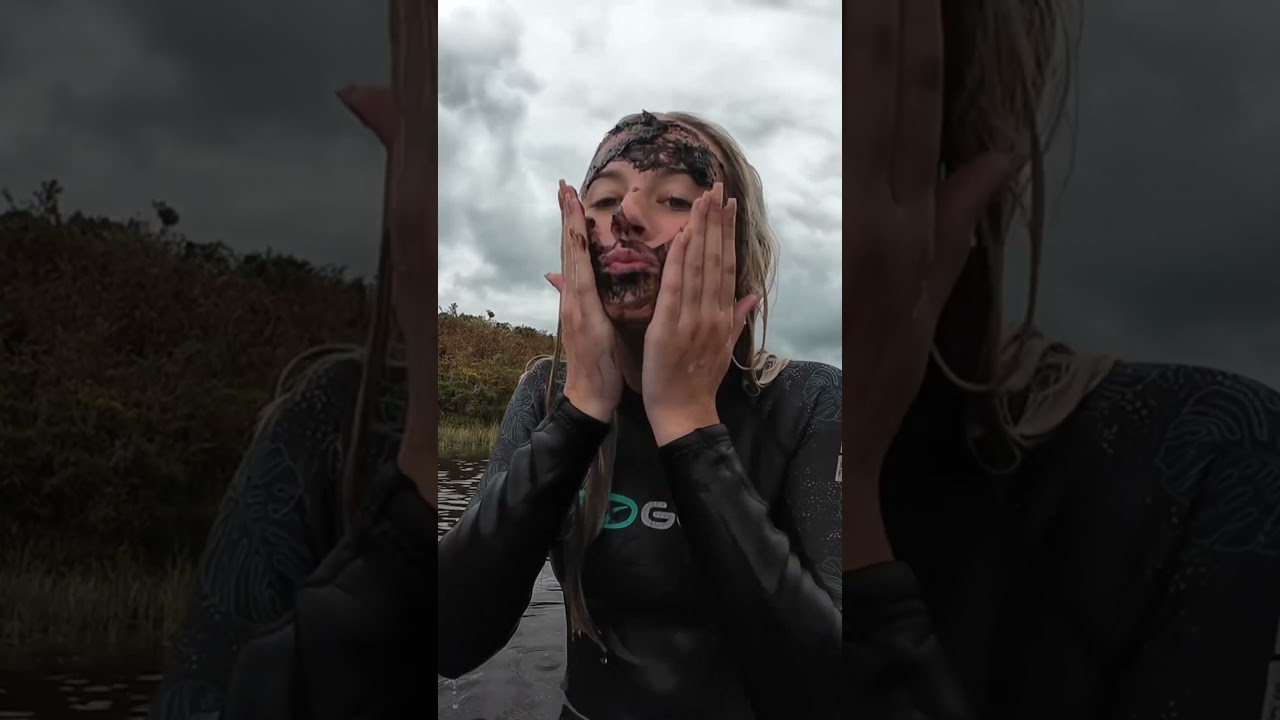 Wild swimming mud bath.