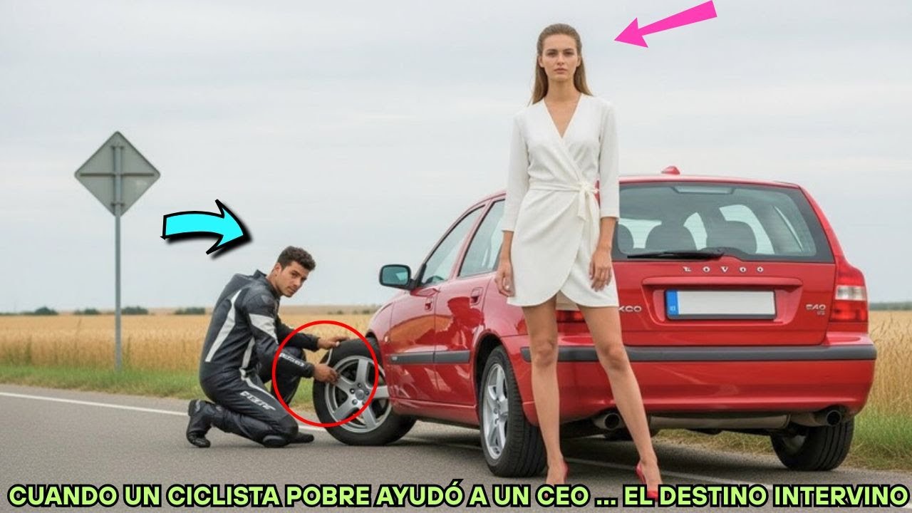 Motociclista pobre ayuda a una CEO varada… lo que pasa después cambia sus vidas para siempre