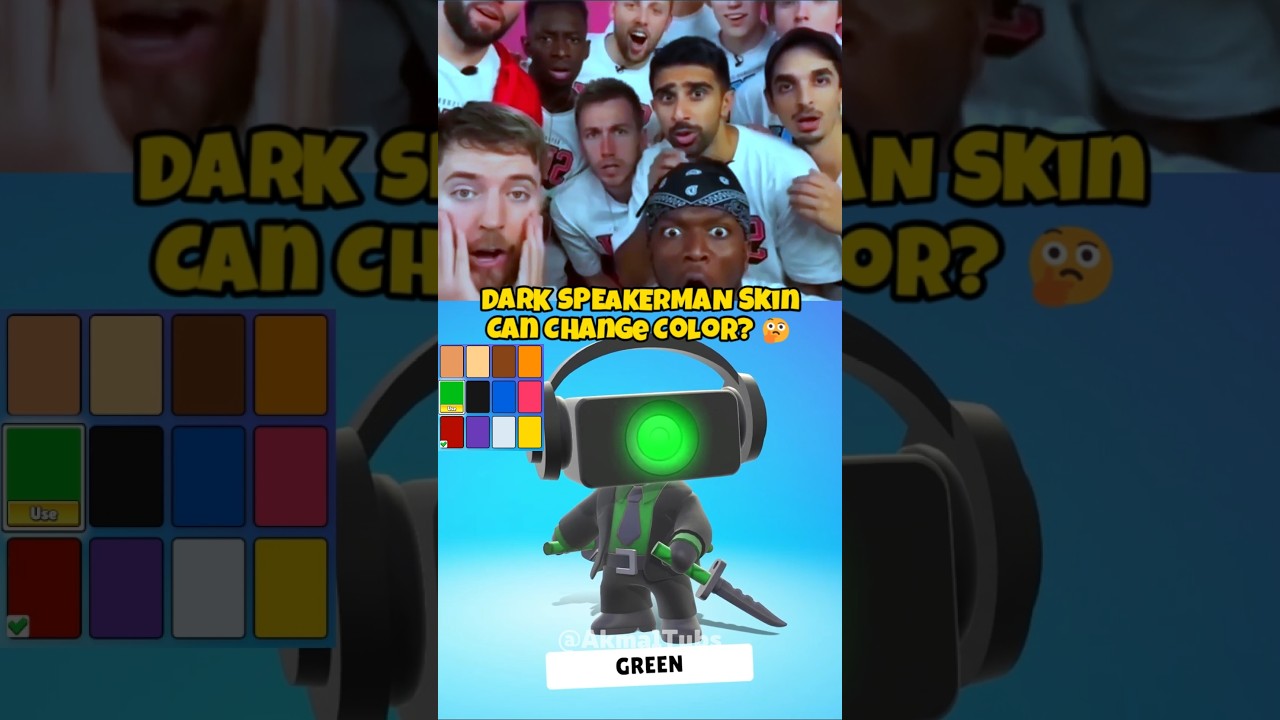 DARK SPEAKERMAN SKIN CAN CHANGE COLOR❓ Stumble Guys X Skibidi Toilet 🎧