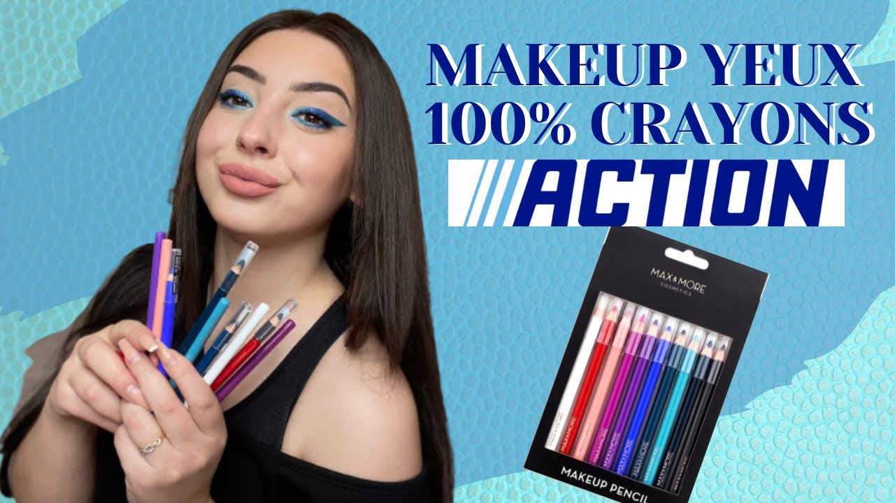 MAKEUP YEUX UNIQUEMENT AUX CRAYONS MAX&MORE (Action)🖍💙