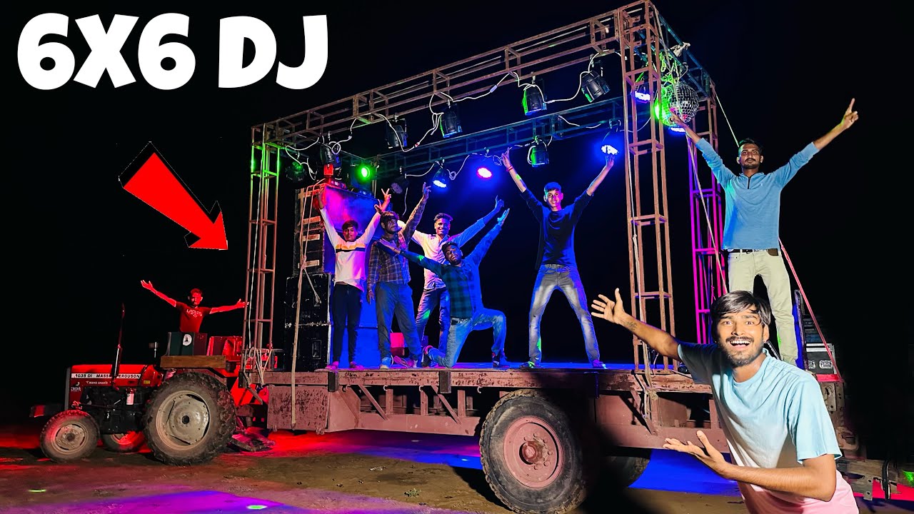 Playing 6X6 DJ Flore System On Trector Trolly 😬- डीजे ने ट्रैक्टर ट्रॉली पर तहलका मचा दिया 😁