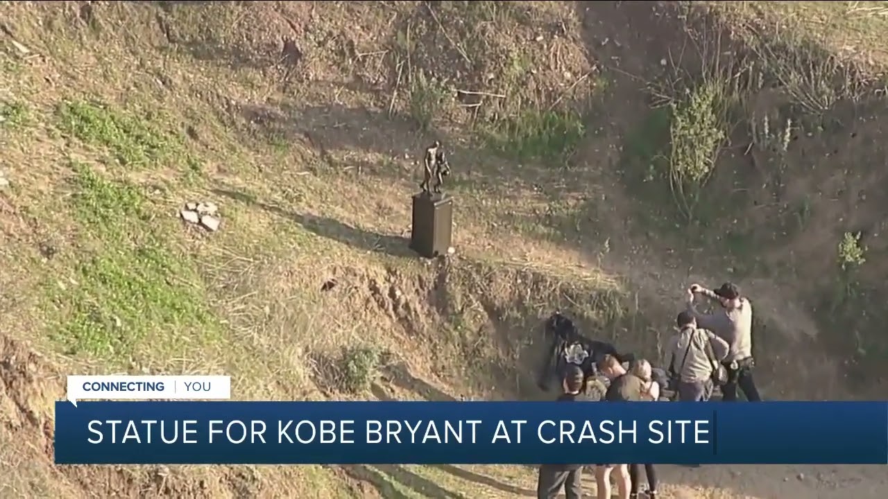 Statue of Kobe Bryant, daughter Gianna erected at site of helicopter crash
