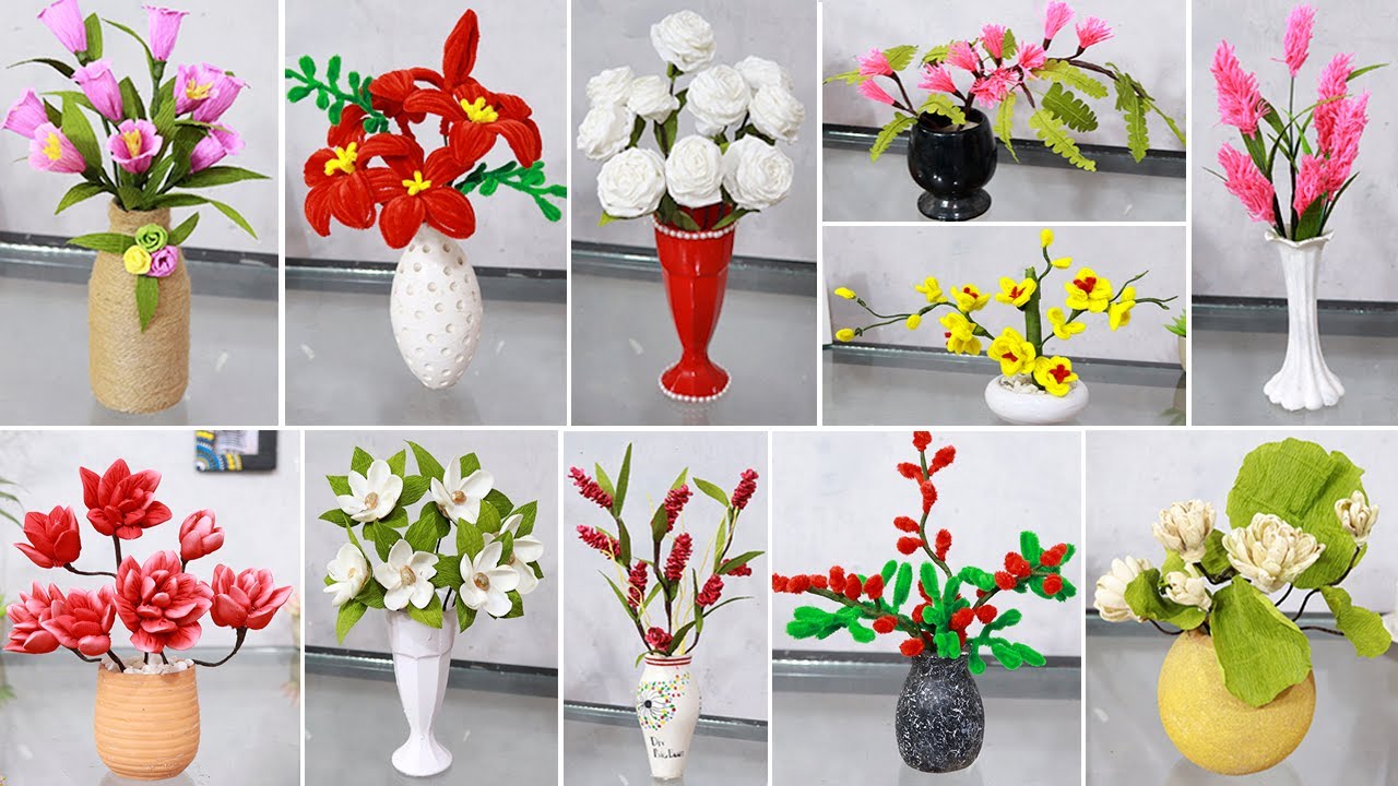 20+ Flower from different materials | How to make Flower | Home Decor