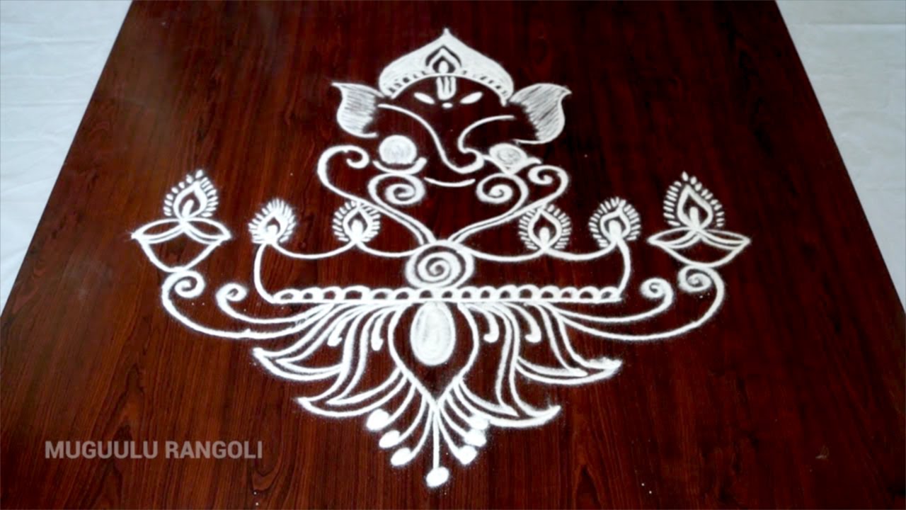 beautiful rangoli designs of ganesha ||best ganesh rangoli designs || easy ganpati rangoli designs