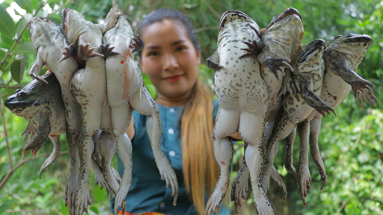 Tasty Cooking Fried Frogs With Khmer Ingredient Recipes - Cooking Technique