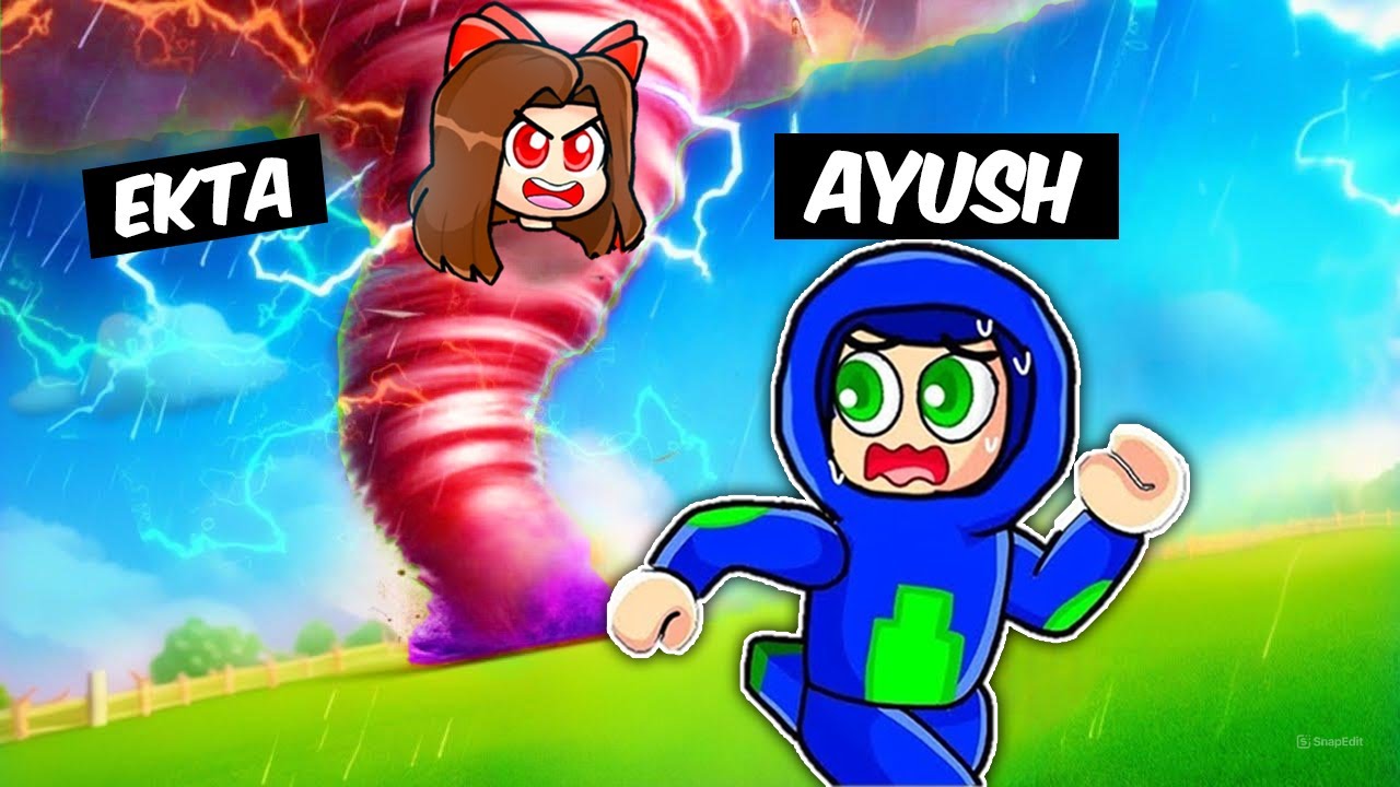 Ekta Became GIANT TORNADO To Eat Ayush in Be a Tornado 😱