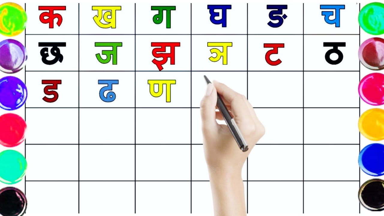 K kh g gh ng ! क ख ग घ ! Hindi vyanjan for kids ! Best video of varnmala ! क से ज्ञ तक हिन्दी अक्षर