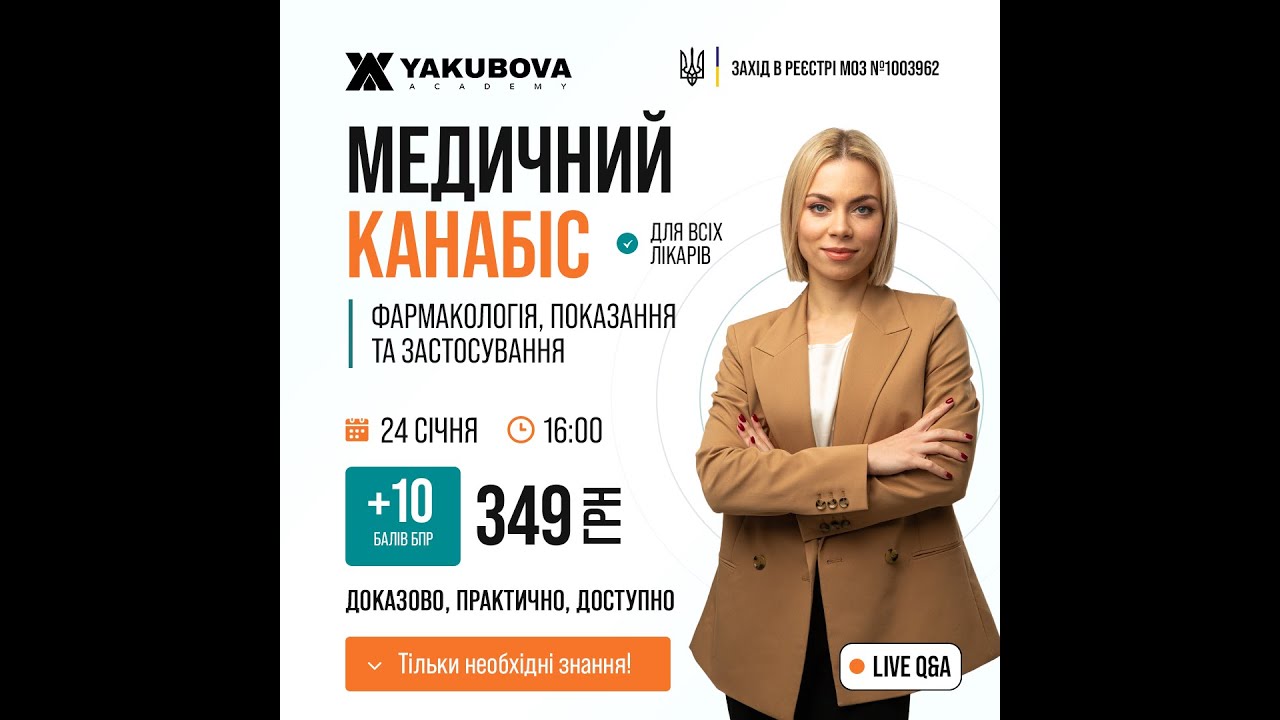 Медичний канабіс, фармакологія, показання та застосування: доказово, практично, доступно
