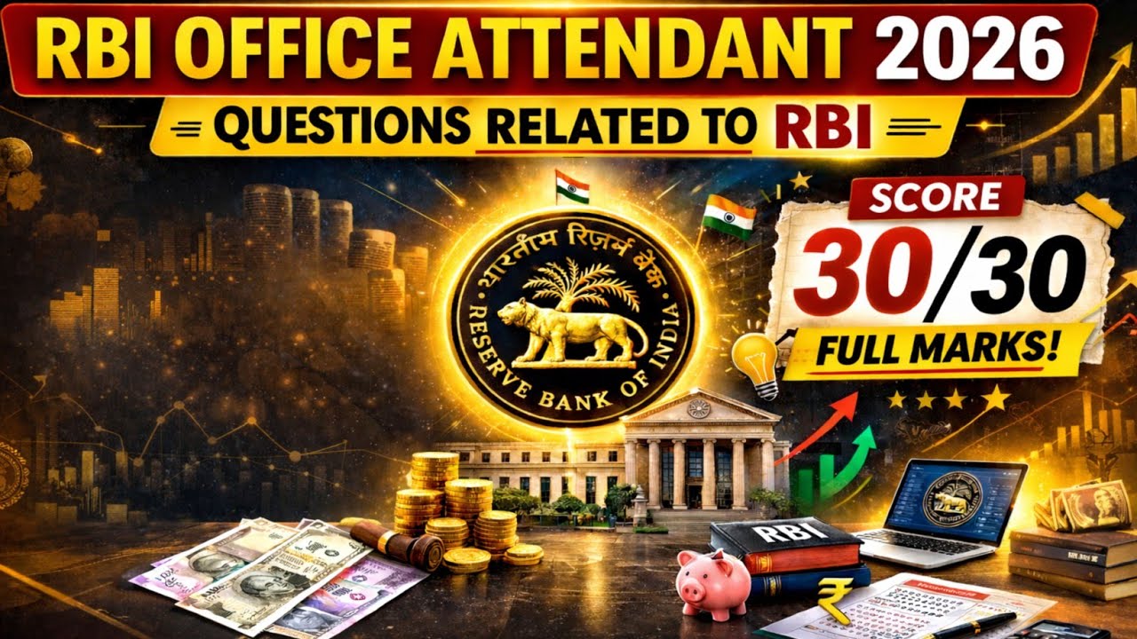 Questions Related to RBI for RBI office Attendant Exam 2026