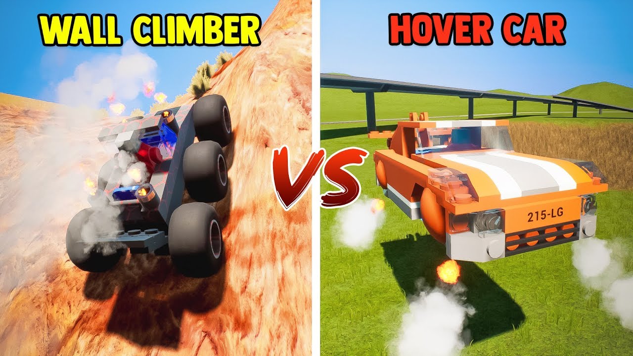 WALL CLIMBER vs HOVER CAR | Brick Rigs
